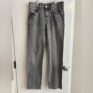 Women's Straight-Leg Jeans in Washed Gray